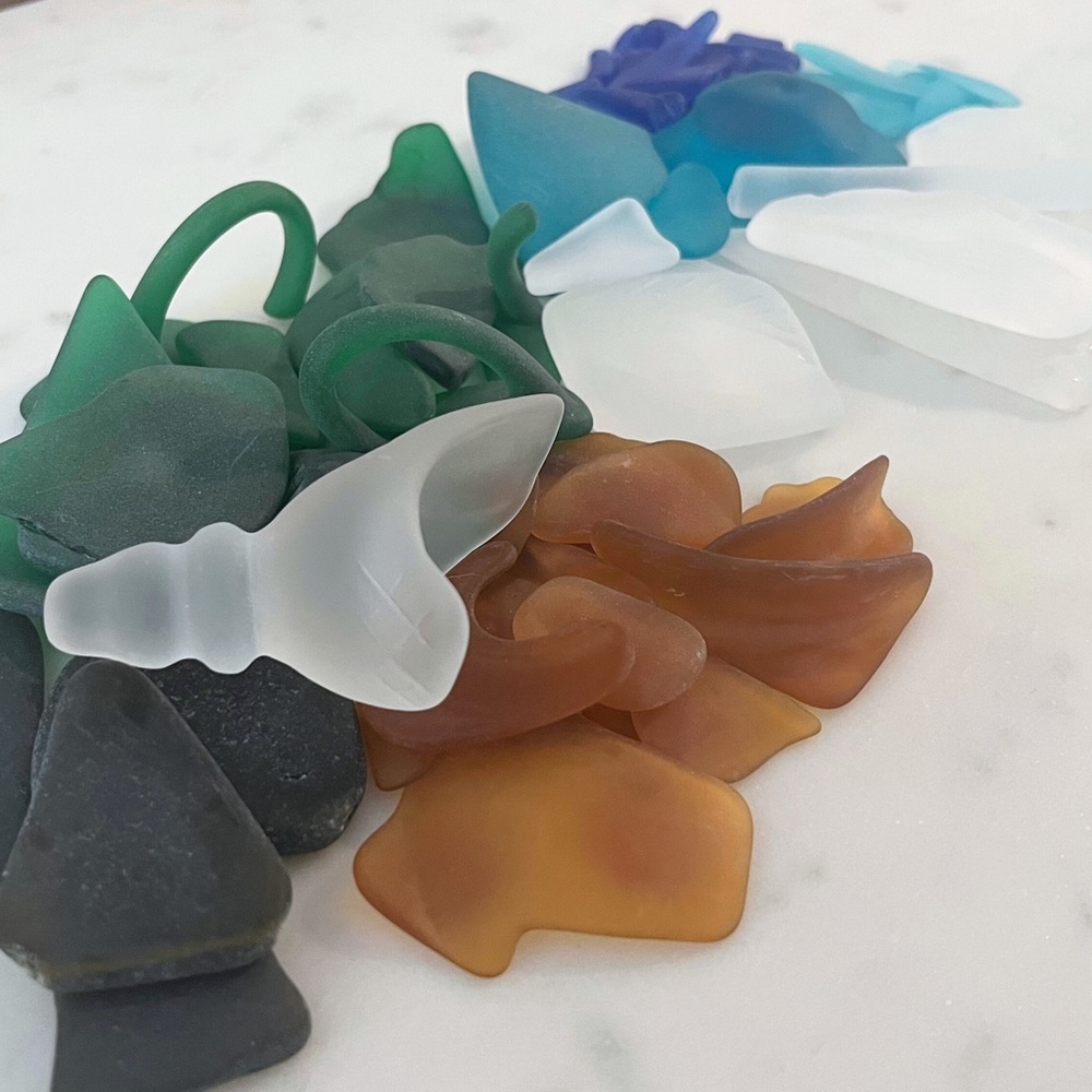 🐚 Random Tumbled Glass Recycled Sea Glass Bulk Sea Glass Lots for Crafting 🐚